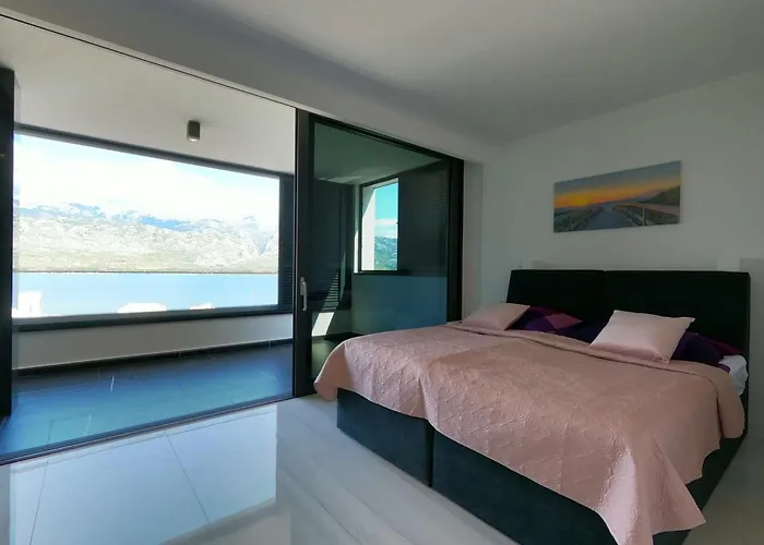 Luxury Sea & Mountain View One With Private Pool & Jacuzzi * Vinjerac